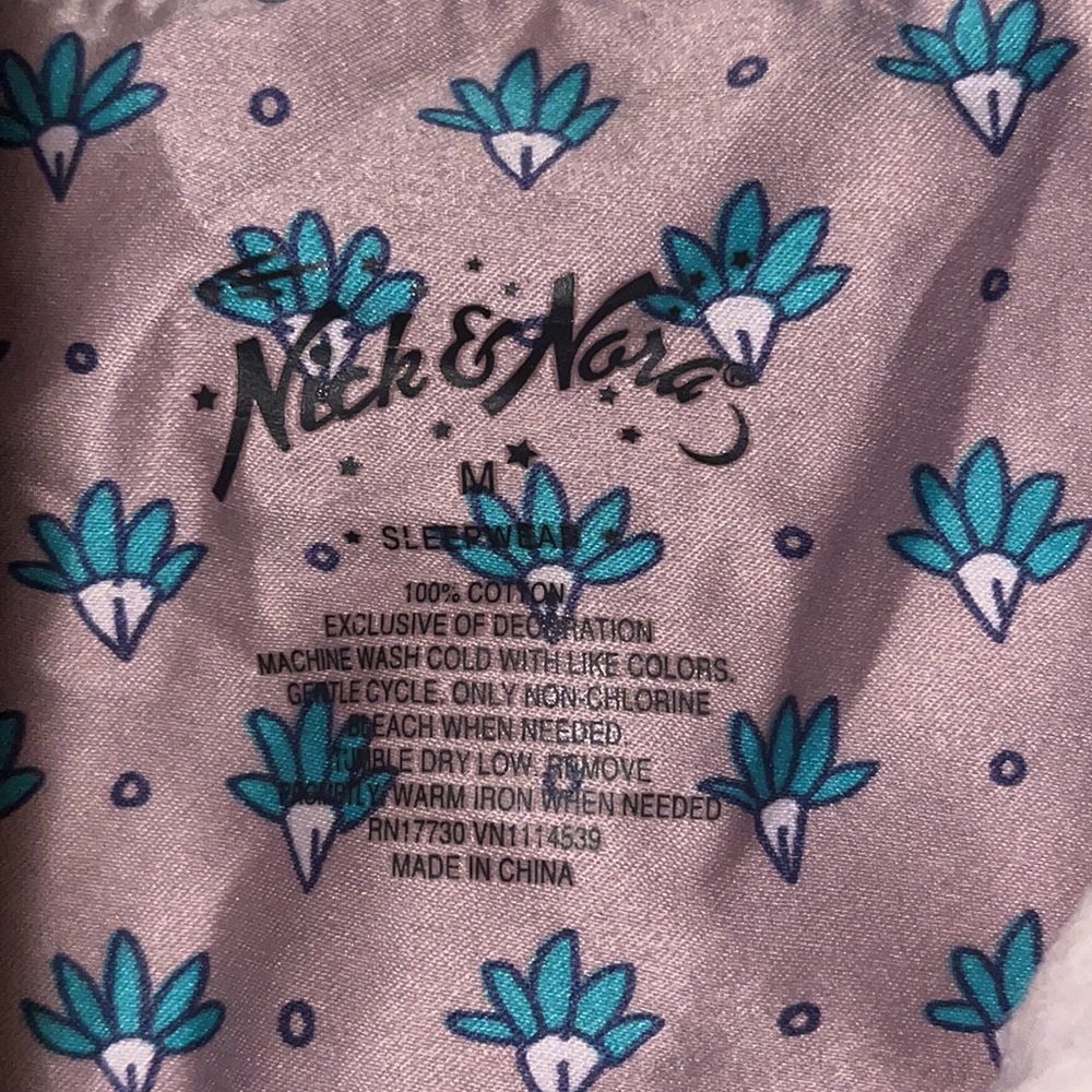 Nick & Nora Owl Print Flannel Pajama Shirt - Picture 2 of 2